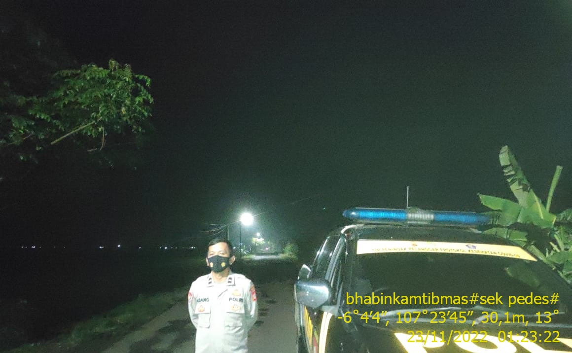 Jajaran Polsek Pedes Kembali Giat Patroli Malam