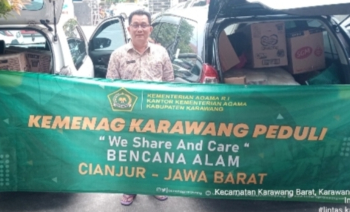 Luar Biasa!!! KEMENAG Kabupaten Karawang Peduli Korban Gempa Cianjur