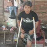 AAN ANSORI BERHARAP” PEMERINTAH ATAU INTANSI TERKAIT SERTA PARA DERMAWAN” MAU BANTU KAKI PALSU.
