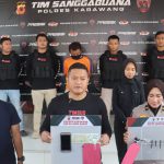 Polres Karawang Konferensi Pers  kasus Penipuan Penerimaan Bintara Polri oleh DLS warga Dusun Karanganyar Kecamatan Klari, Kabupaten Karawang, Jawa Barat