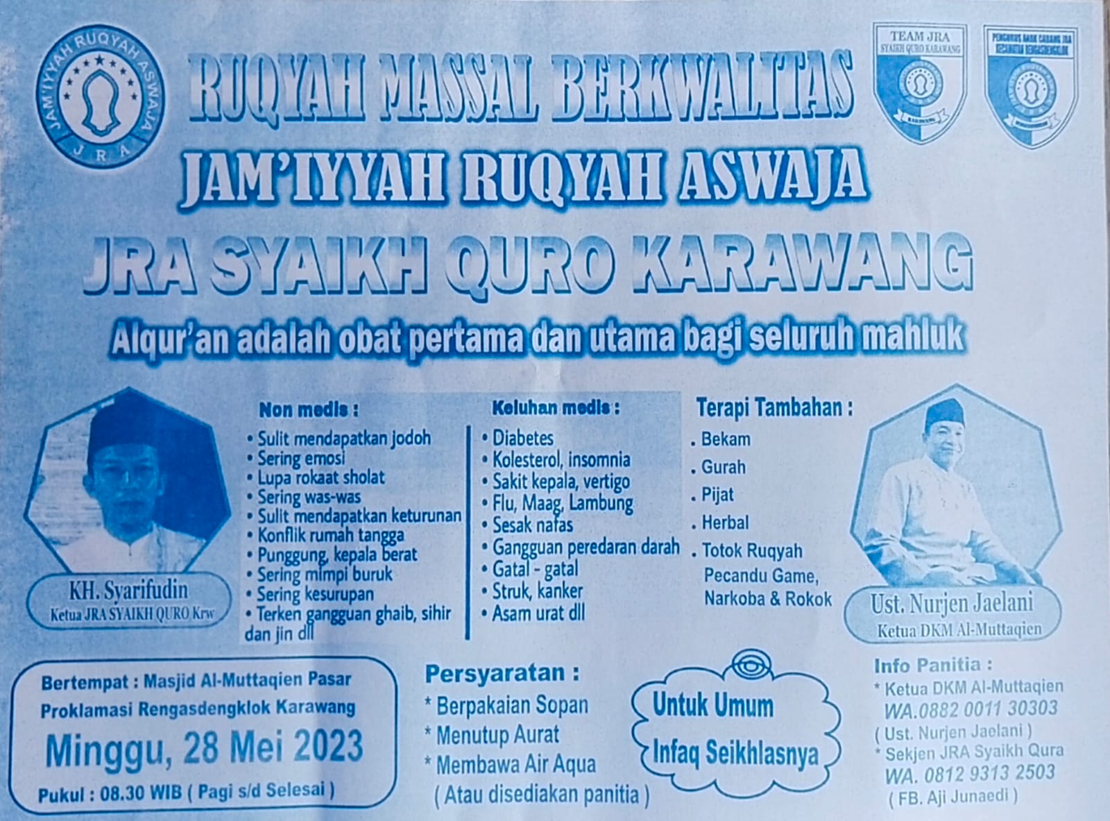 Ruqyah Massal Di Pasar Proklamasi Rengasdengklok Akan Digelar Pada Hari Minggu (28/05/2023)