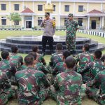 KEGIATAN PENYAMBUTAN SISWA DODIKLATPUR RINDAM II/SRIWIJAYA DI POLRES OKU DALAM RANGKA LATIHAN PATBURU.