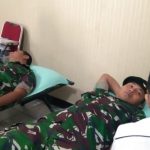 menyambut hari ulang tahun Polisi Militer Angkatan Darat (POMAD) yang ke 77 tahun, Subdenpom III/3-1 Karawang menggelar kegiatan sosial donor darah