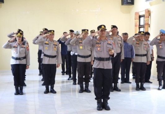 Upacara Pemuliaan Nilai Tribrata Dalam Rangka Hari Bhayangkara Ke 77 Secara Virtual