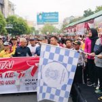 Menyambut HUT BHAYANGKARA Ke 77 Polres OKU Adakan Jalan Santai Dan Lomba Tarik Mobil ACW Polres OKU