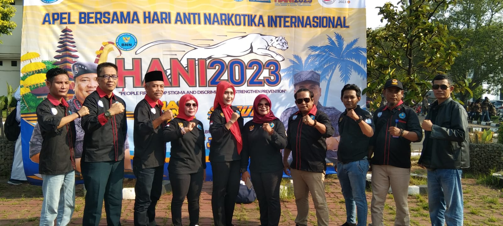 Upacara Menyambut Hari Anti Narkotika Internasional Bertempat Dilapangan Pemda Karawang