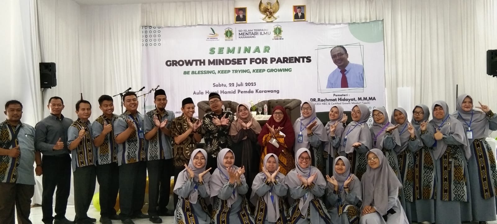 SD Islam Terpadu menggelar Seminar Growth mindset for parents bertempat di Aula Husni Hamid Pemda