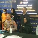 Kapolres menjelaskan penipuan Penerimaan Tenaga Kerja dengan cara menjanjikan akan di terima bekerja di salah satu perusahaan swasta yang ada di Kab Karawang