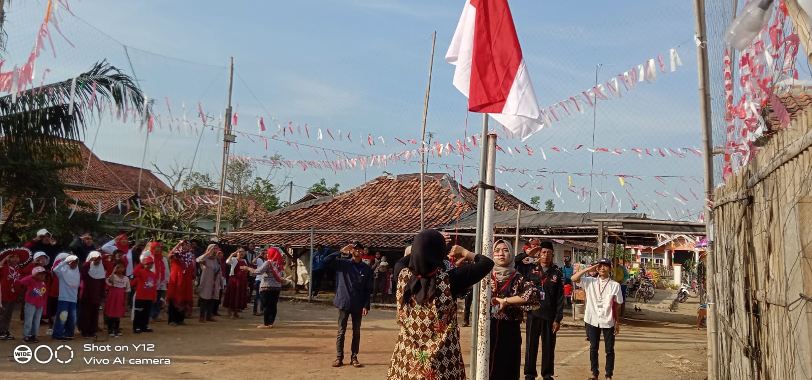 Dalam Rangka Memperingati HUT RI 1945 Yang 78 Warga Dusun Sukamanah Baru Desa Muara Adakan Upacara