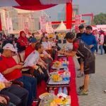 Penandatangan Deklarasi Pemilu damai di wakili oleh perwakilan ormas pada acara Fan Run Fan with Kapolres