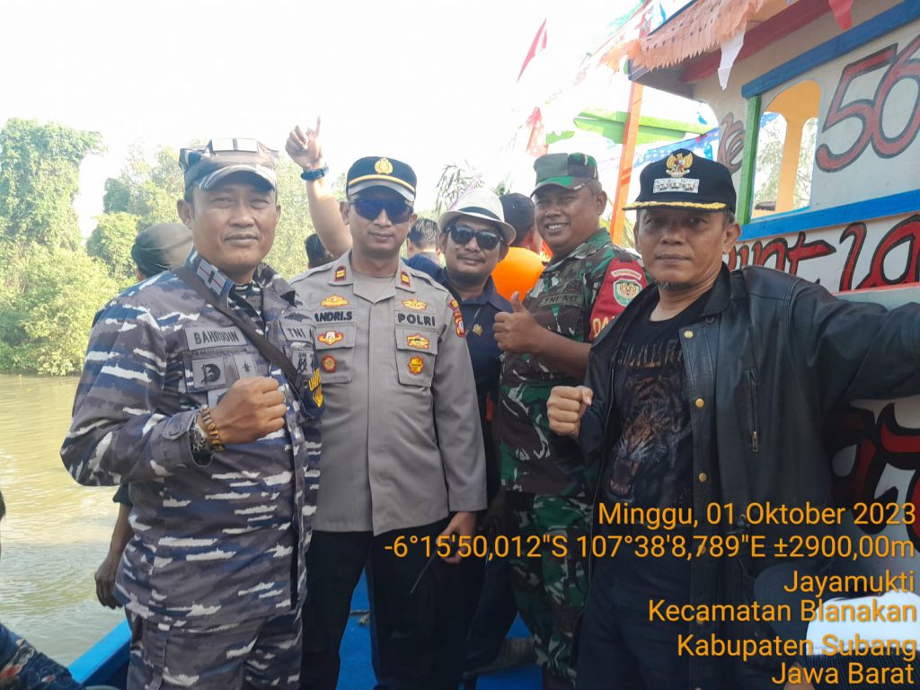 Kapolsek Blanakan melaksanakam pengamanan kegiatan Ruwat laut kud minafajar sidik 56