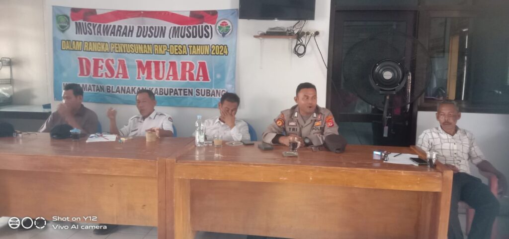 Rapat Minggon Di Desa Muara,Membahas Musyawarah Dusun (MUSDUS) Dalam Rangka Rencana Kegiatan Pembangunan Desa (RKPDES) Tahun 2024.