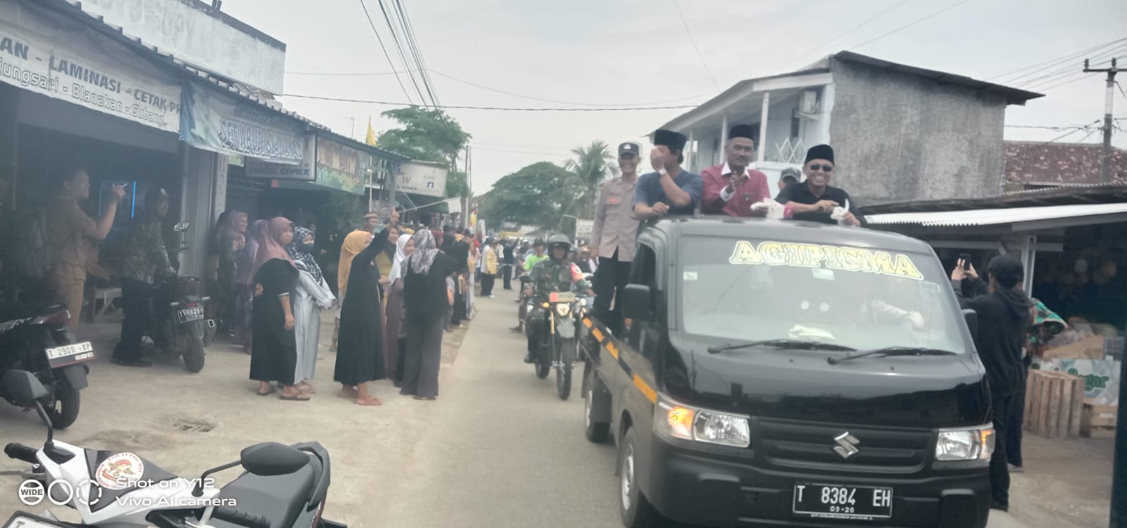 Ke Empat Calon Kepala Desa Blanakan Adakan Kompanye Bersama Keliling Desa Blanakan