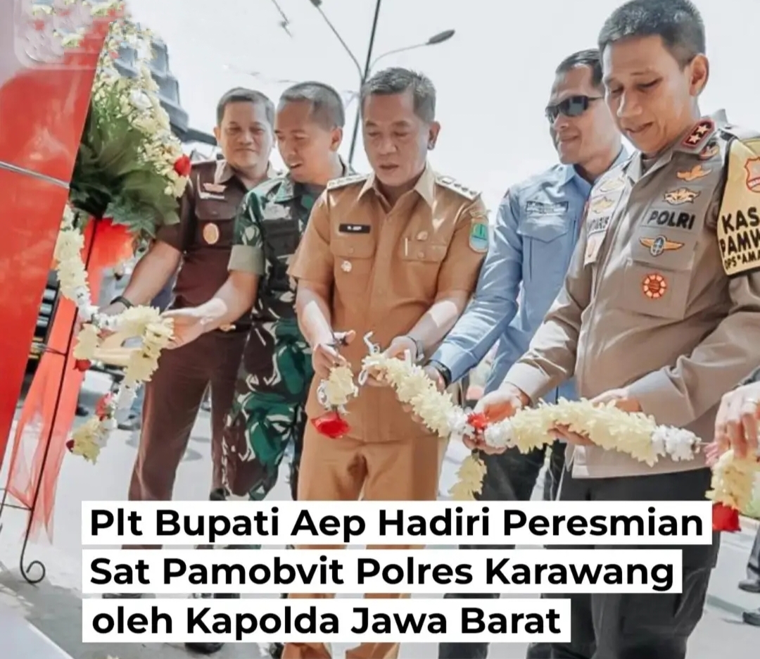 Plt Bupati Aep Hadiri Peresmian Sat Pamobvit Polres Karawang oleh Kapolda Jawa Barat