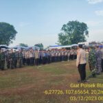 Kapolsek Pimpin Apel Kesiapan PAM Pilkades Wilayah Desa Blanakan