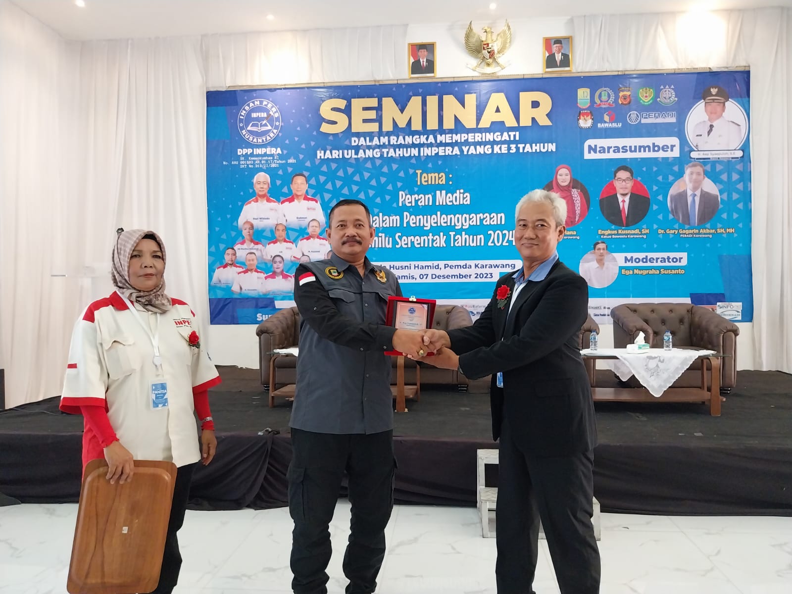 Sambut Hari Ulang Tahunnya yang ke-3, Dewan Pimpinan Pusat, Insan Pers Nusantara (DPP. INPERA) menggelar Seminar dengan tema: ‘Peran Media dalam Penyelenggaraan Pemilu Serentak Tahun 2024