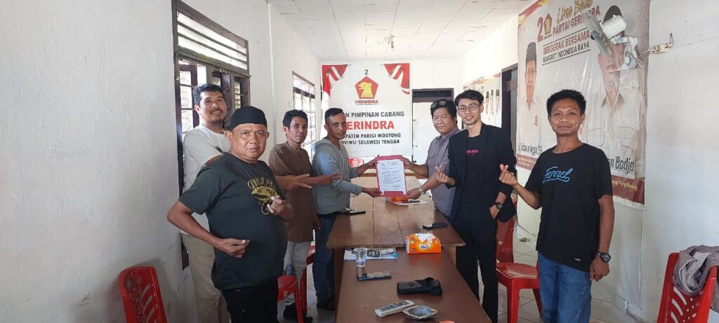 Pengurus Pasgibran Sulteng bersama Pasgibran kabupaten Parigi moutong yang baru saja terbentuk melakukan koordinasi ke Tim kampanye daerah kabupaten parigi moutong