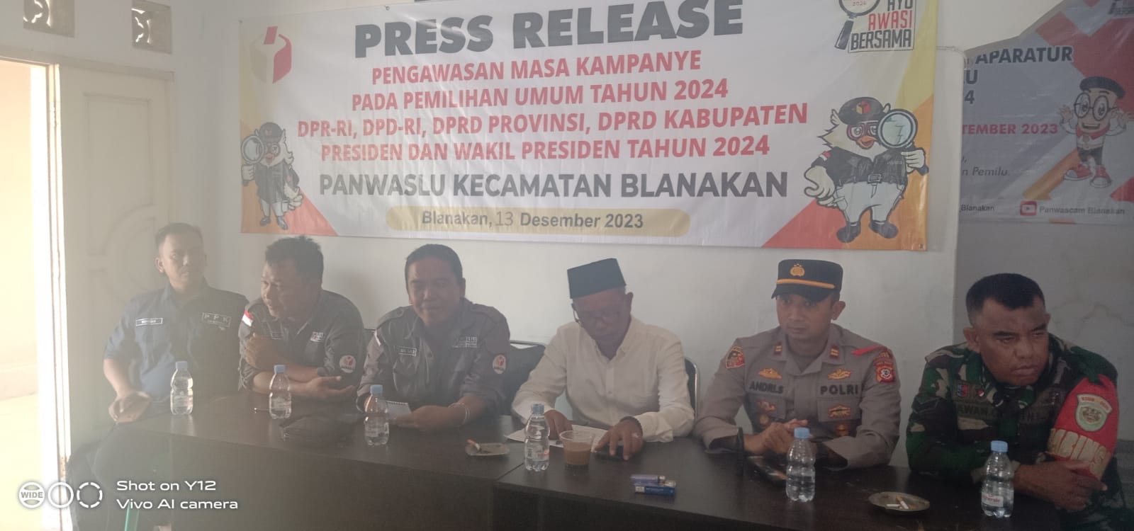 Panwas Kecamatan Blanakan Adakan Press Release Dalam Rangka Pengawasan Masa Kampanye