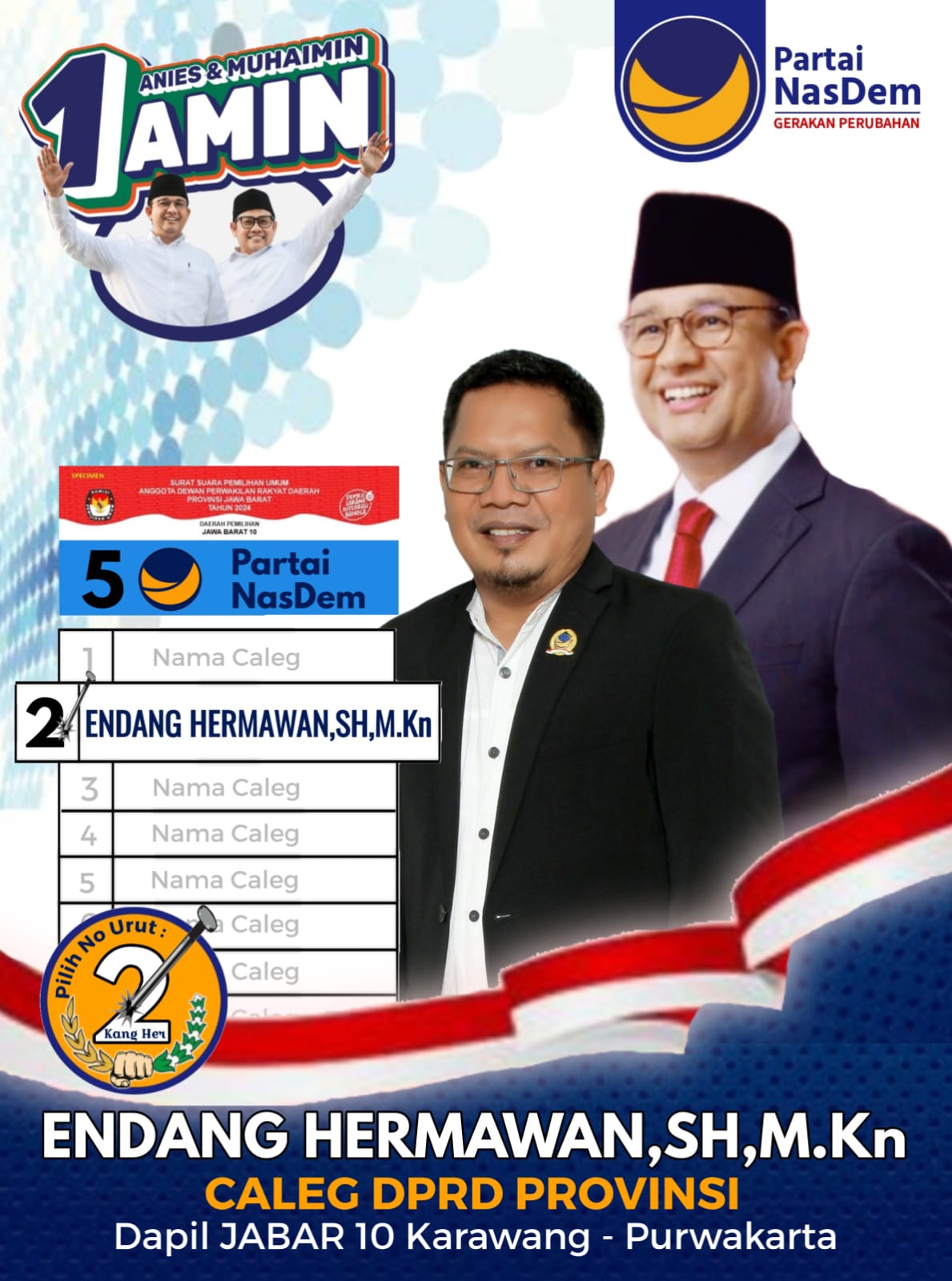 Endang Hermawan,SH,M.Kn Dapil Jabar 10 (Karawang&Purwakarta) Siap Mewujudkan Lembaga DPRD Yang Aspiratif ,Transparan Dan Akuntabel Dalam Mendorong Terwujud Nya Kesejahteraan Masyarakat Jawabarat