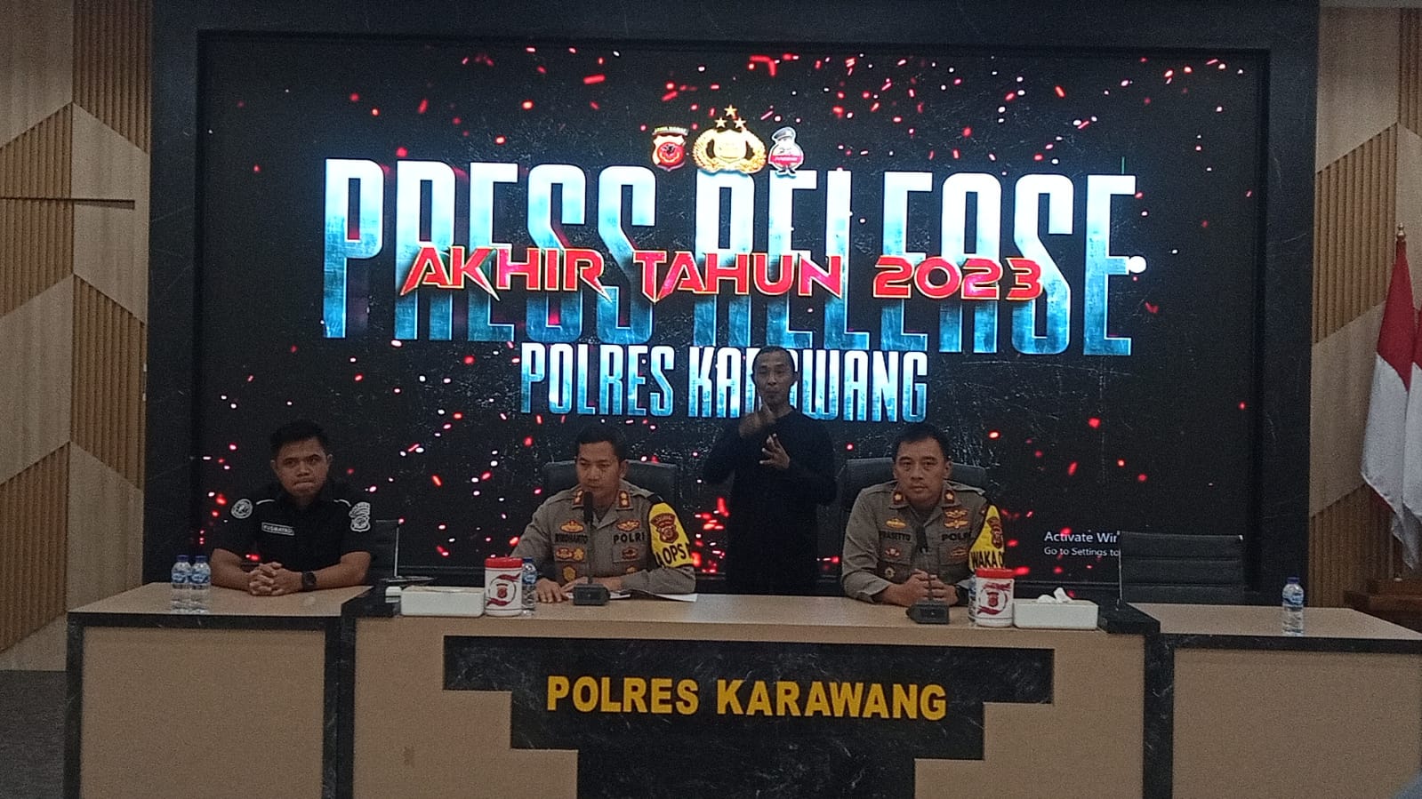 polres Karawang/Polda Jawa barat Rilis Akhir tahun 2023 Terkait Pencapaian Kinerja Yang Telah Dilakukan Dalam Penanganan Perkara