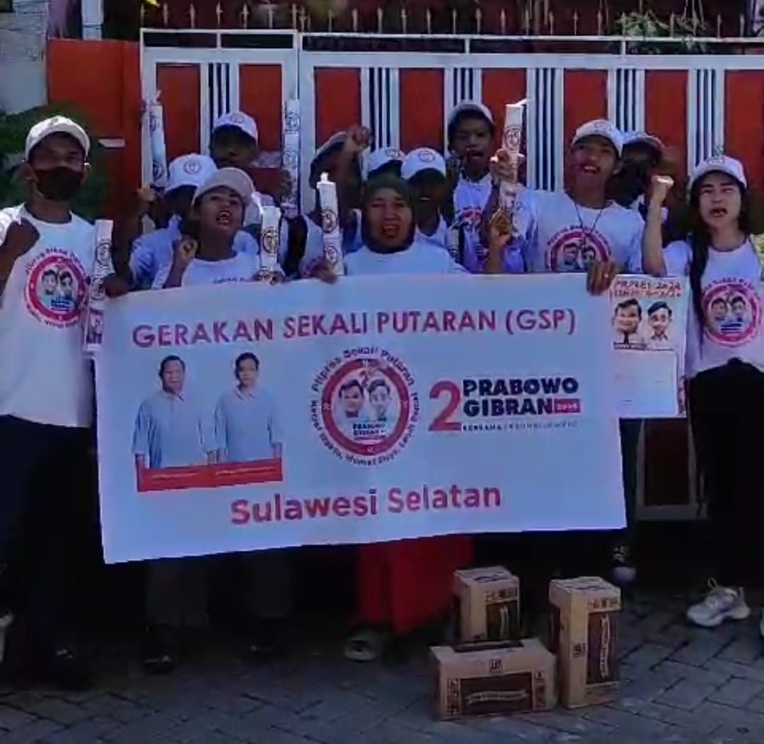 Kegiatan Gerakan Sekali Putaran (GSP) di sulawesi selatan Suarakan Dukungan untuk Prabowo-Gibran