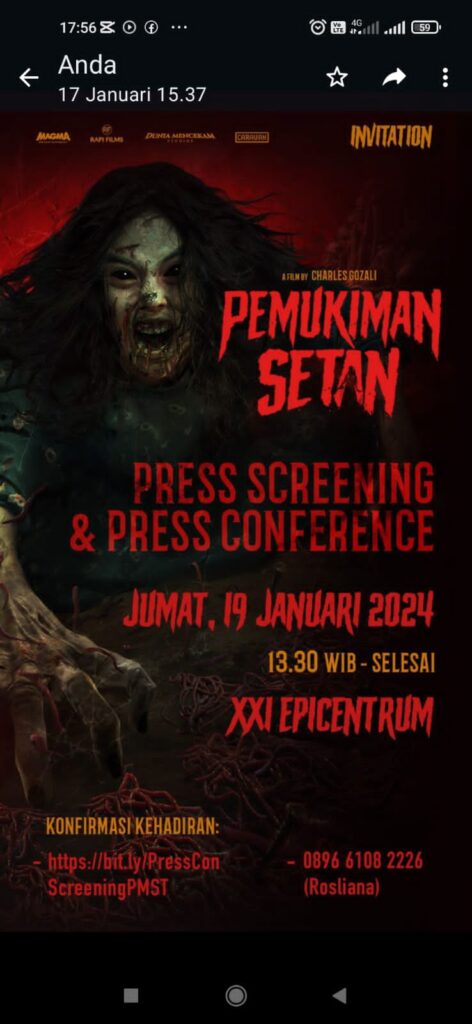 GALA PREMIER FILM PEMUKIMAN SETAN KARYA CHARLES GOZALI DAN DISAMBUT HANGAT OLEH PENONTON