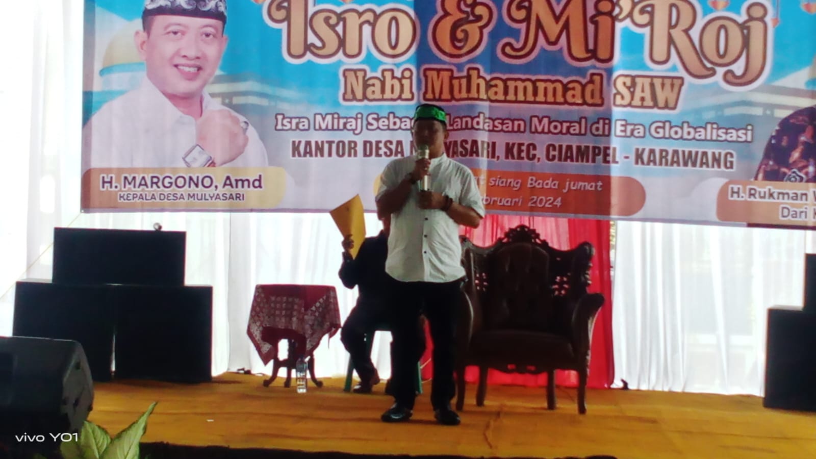 Desa Mulyasari Ciampel Karawang mengadakan kegiatan peringatan Isra’ mi’raj Nabi Besar Muhammad saw.