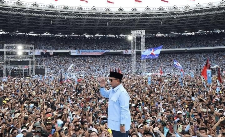 kampanye akbar putaran terakhir pasangan Presiden Prabowo – Gibran di Gelora Bung Karno.