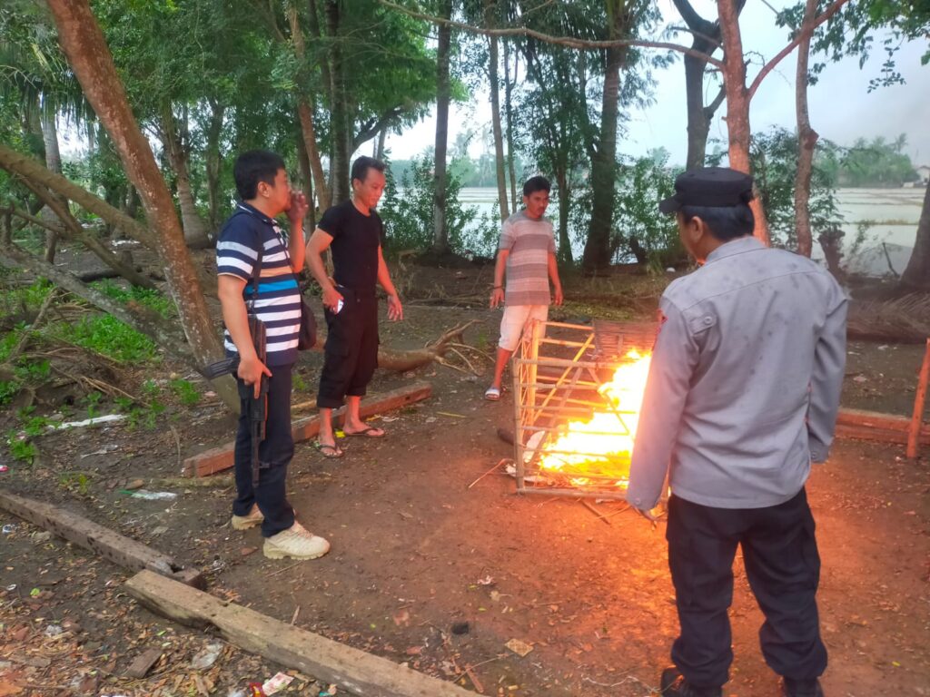Polsek Pedes Respon Cepat Laporan Masyarakat Tentang Perjudian Sabung Ayam