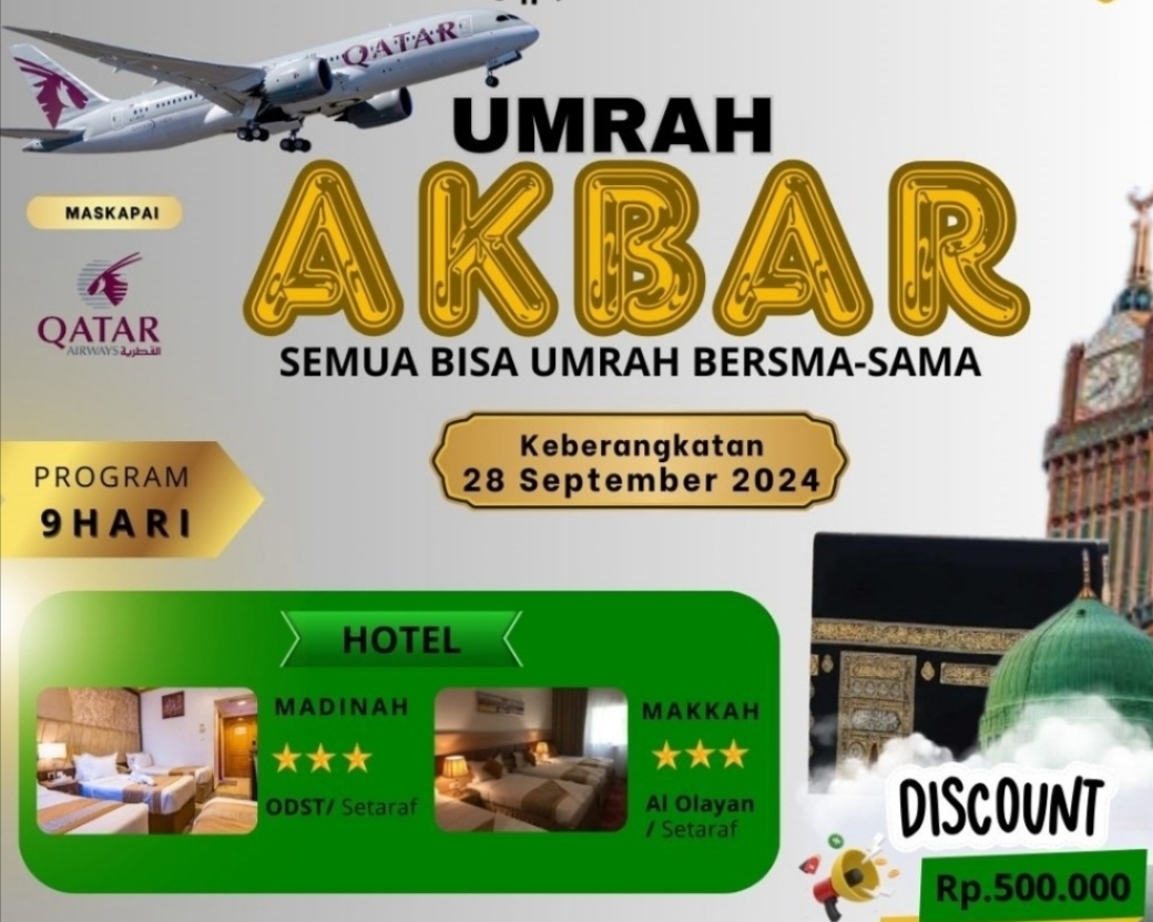 Gerakan Umrah Akbar 2024, GUBK Memberangkatkan 1.000 Jamaah Umrah