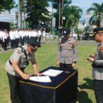 Upacara Serah Terima Jabatan dan Pelantikan Berlangsung Lancar di Polres Bitung