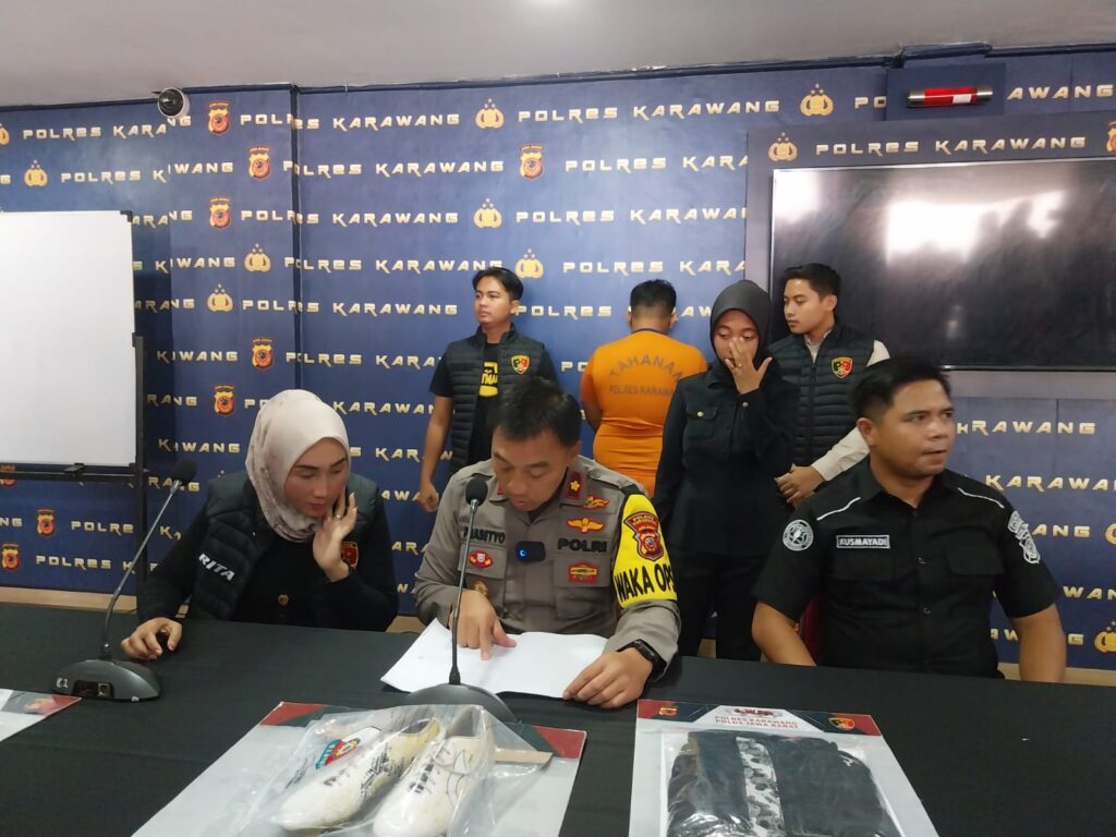 Polres Karawang melakukan rilis terhadap pengungkapan tindak pidana perbuatan cabul