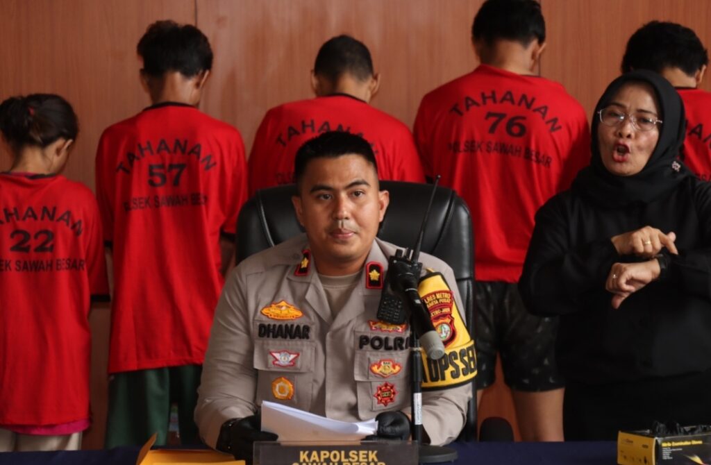 Polsek Sawah Besar Tangkap Pelaku Curanmor Serta Aman dakan Gengster Yang Sedang Tawuran