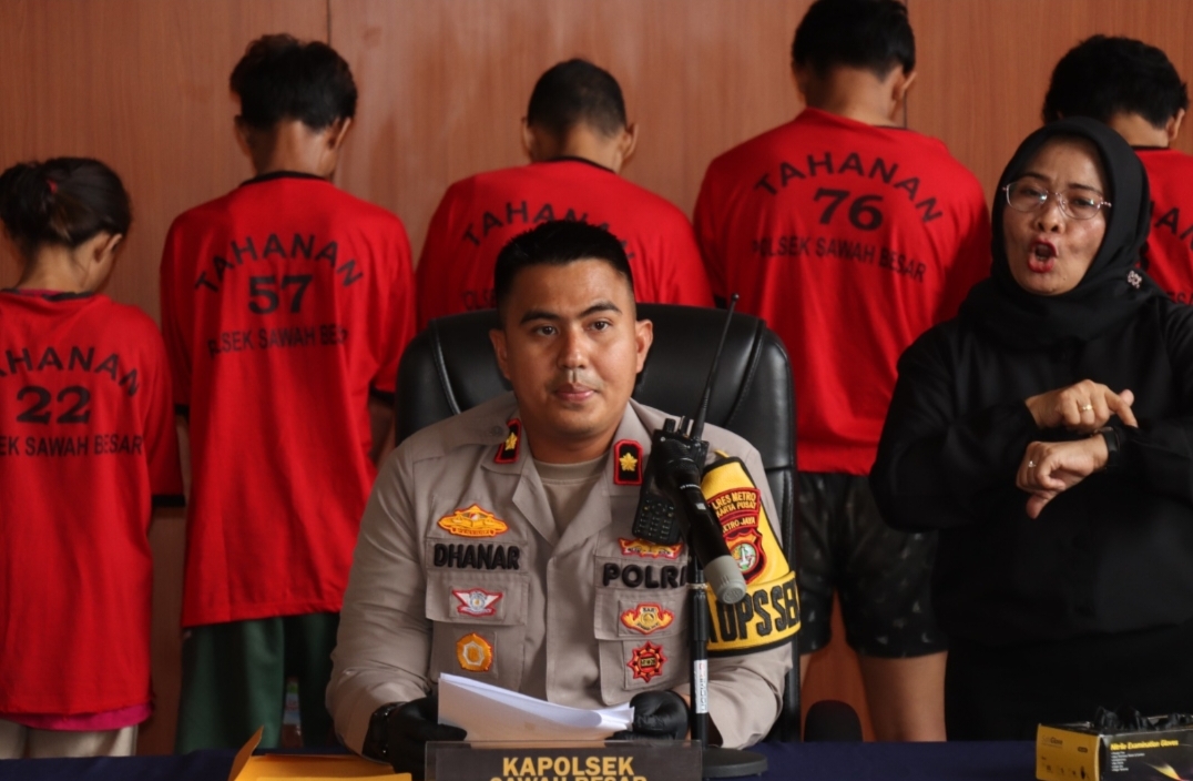 Polsek Sawah Besar Tangkap Pelaku Curanmor Serta Aman dakan Gengster Yang Sedang Tawuran