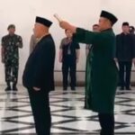Bupati di dampingi para pejabat pemerintah beserta kepala OPD, melantik Pj Sekda