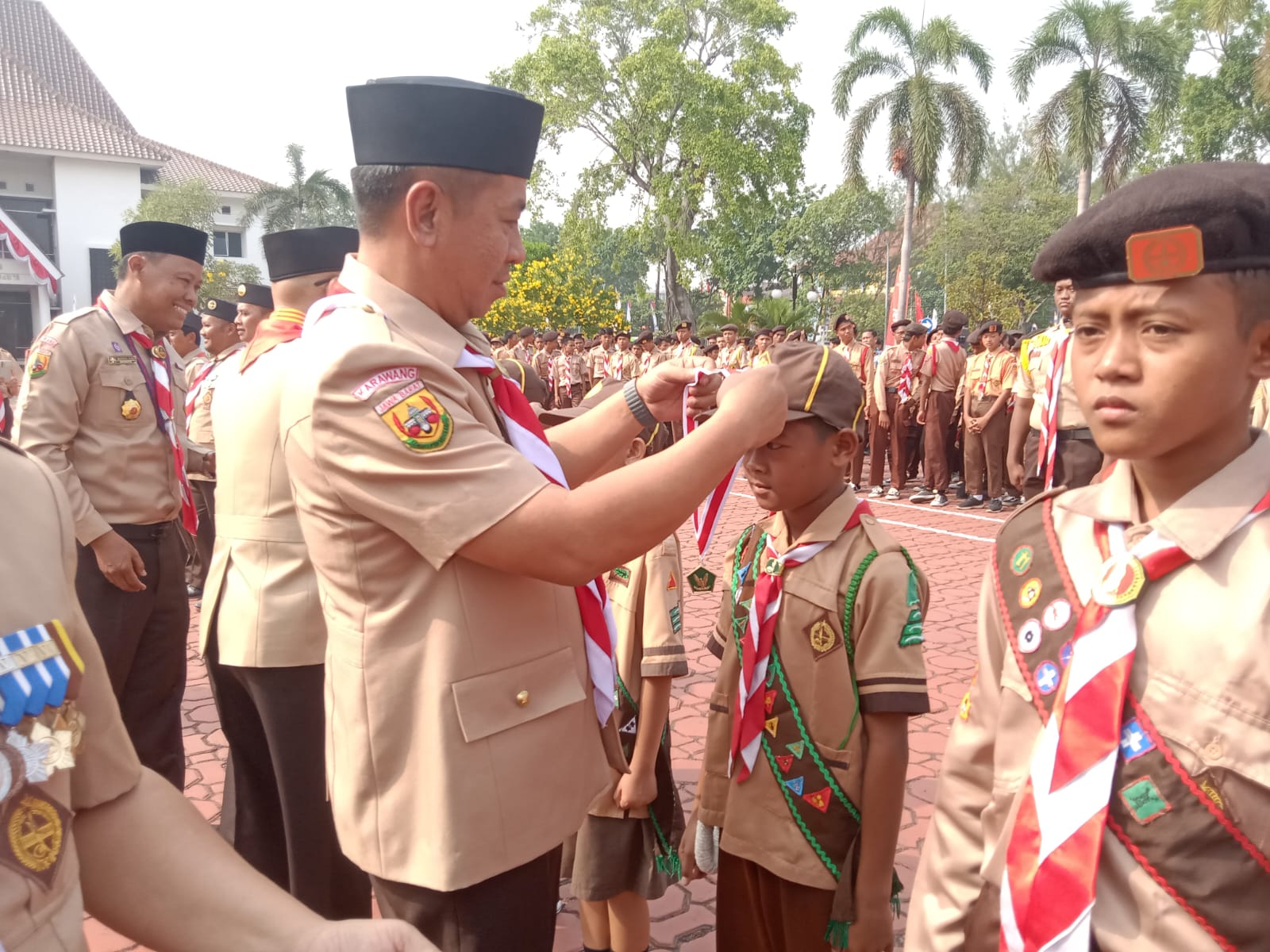 Kwarcab Karawang mengukuhkan sebanyak 424 anggota Pramuka Garuda