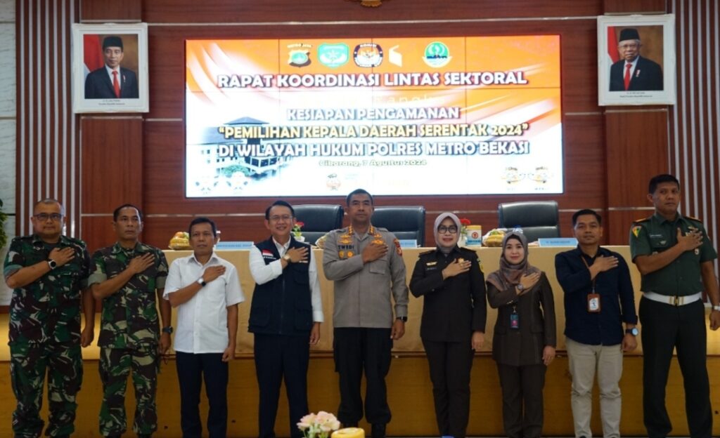 Kapolrestro Bekasi dan Forkopimda Gelar Rapat Kesiapan Pengamanan Pemilihan Kepala Daerah 2024