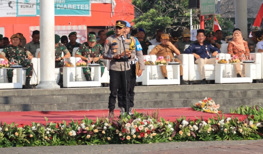 Polres Metro Bekasi Kota Gelar Pasukan Ops Mantap Praja Jaya 2024, Siap Amankan Pilkada Serentak di Kota Bekasi