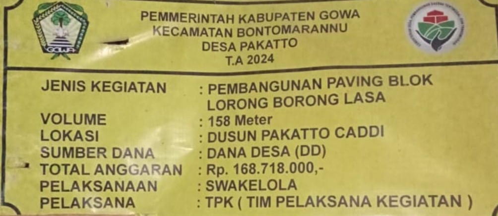 Dugaan Kuat Oknum Kades Pakatto Menggerogoti Dana Desa (ADD), Masuk ke Kantong Pribadi?