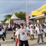 KPUD Kab.oku mengadakan senam sehat Menuju pilkada serentak 2024