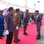 KOMANDAN PANGKALAN TNI ANGKATAN LAUT PALU HADIRI PELEPASAN TIM EKSPEDISI RUPIAH BERDAULAT