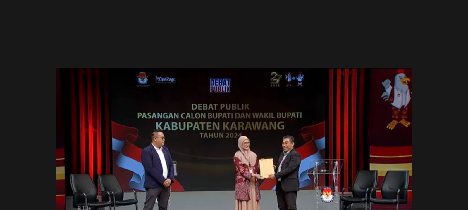 Debat Publik Pasangan Calon Bupati dan Wakil Bupati Karawang 2024 di Gedung Metro TV