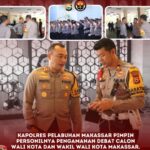 Kapolres Pelabuhan Makassar Pimpin Personilnya Pengamanan Debat Calon Wali Kota dan Wakil Wali Kota Makassar