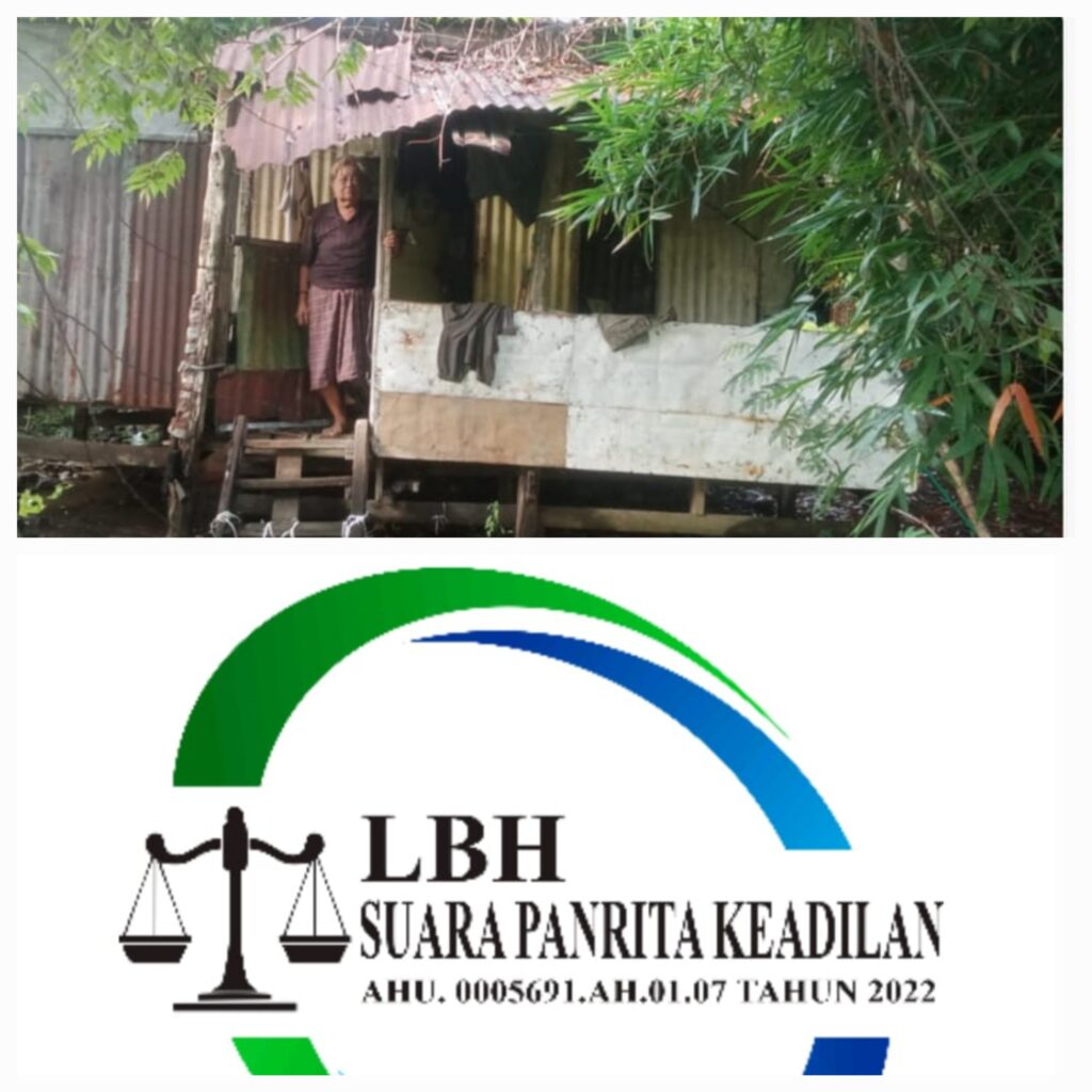 LBH Suara Panrita Keadilan Desak Pj Bupati Takalar Peduli Nenek Sebatang Kara di Mangarabombang Takalar.