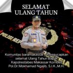 Komunitas Baramakassar Mengucapkan Selamat Ulang Tahun Kapolrestabes Makassar Yang ke 53 Tahun