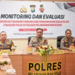 Tim Monev Mabes Polri Tinjau Ketahanan Pangan dan Pengawasan Senpi di Polres Pelabuhan Makassar