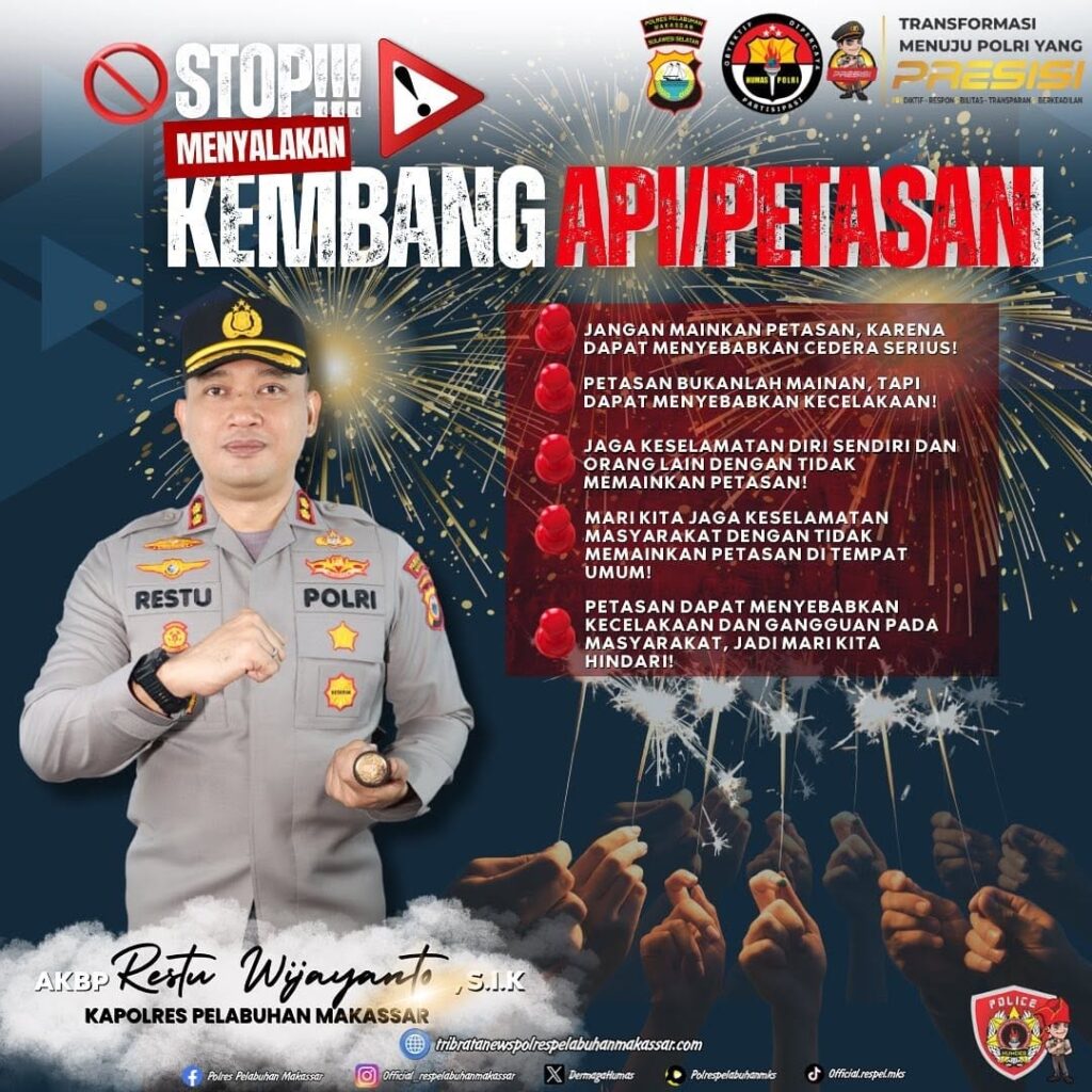 AKBP Restu Wijayanto S.I.K., Menghimbau Masyarakat STOP MENYALAKAN KEMBANG API