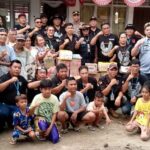 Ormas Tosbro 08 Mitra dan DPP Dibantu Polsek Tikala Melakukan Penyaluran Sembako di Manado.