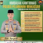 Tekan Angka Kriminalitas dan Laka Saat Mudik, SIMAK Himbauan Polres Pelabuhan Makassar
