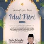 Kepala Dinas Koperasi dan UKM  Dindin Beserta Staf Mengucapkan Selamat Hari Raya Idul Fitri 1446 H